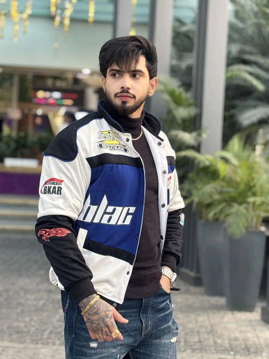 Black Air Racer Blue Jacket - Kezual