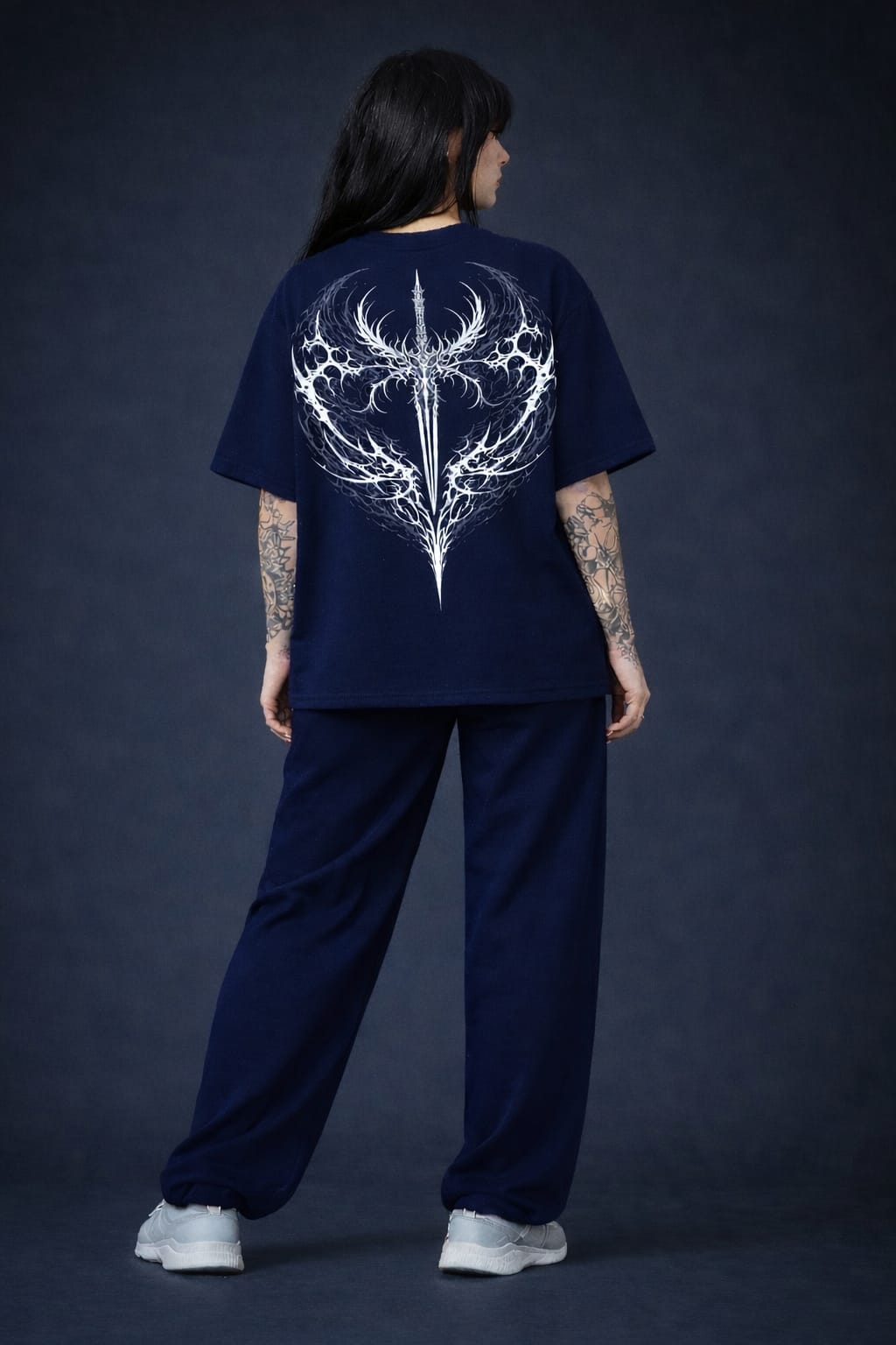 Switchblade Coord Set β Navy Gothic Streetwear