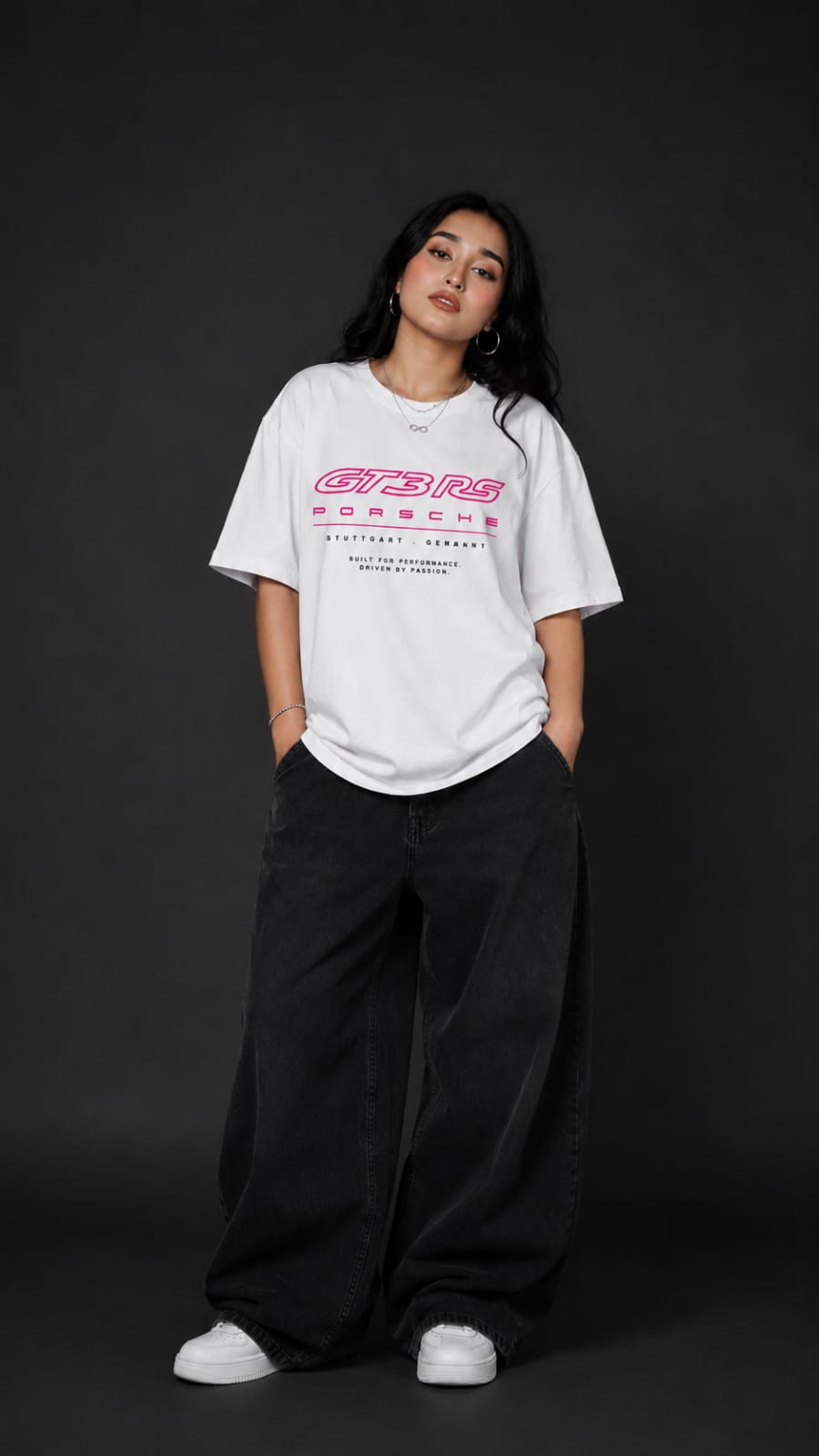 Porsche Pink GT3 White Tshirt