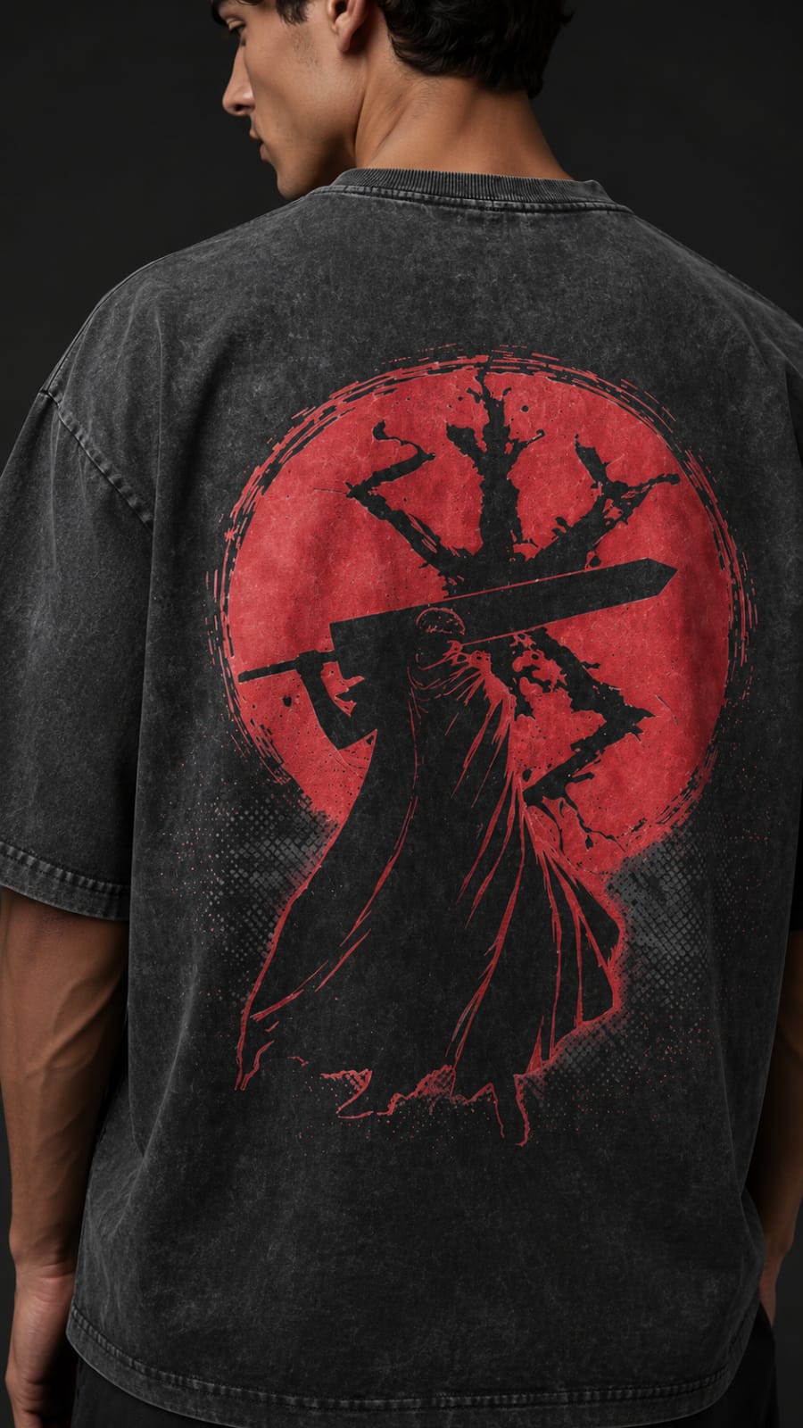 Berserk Acid Wash Black Tshirt