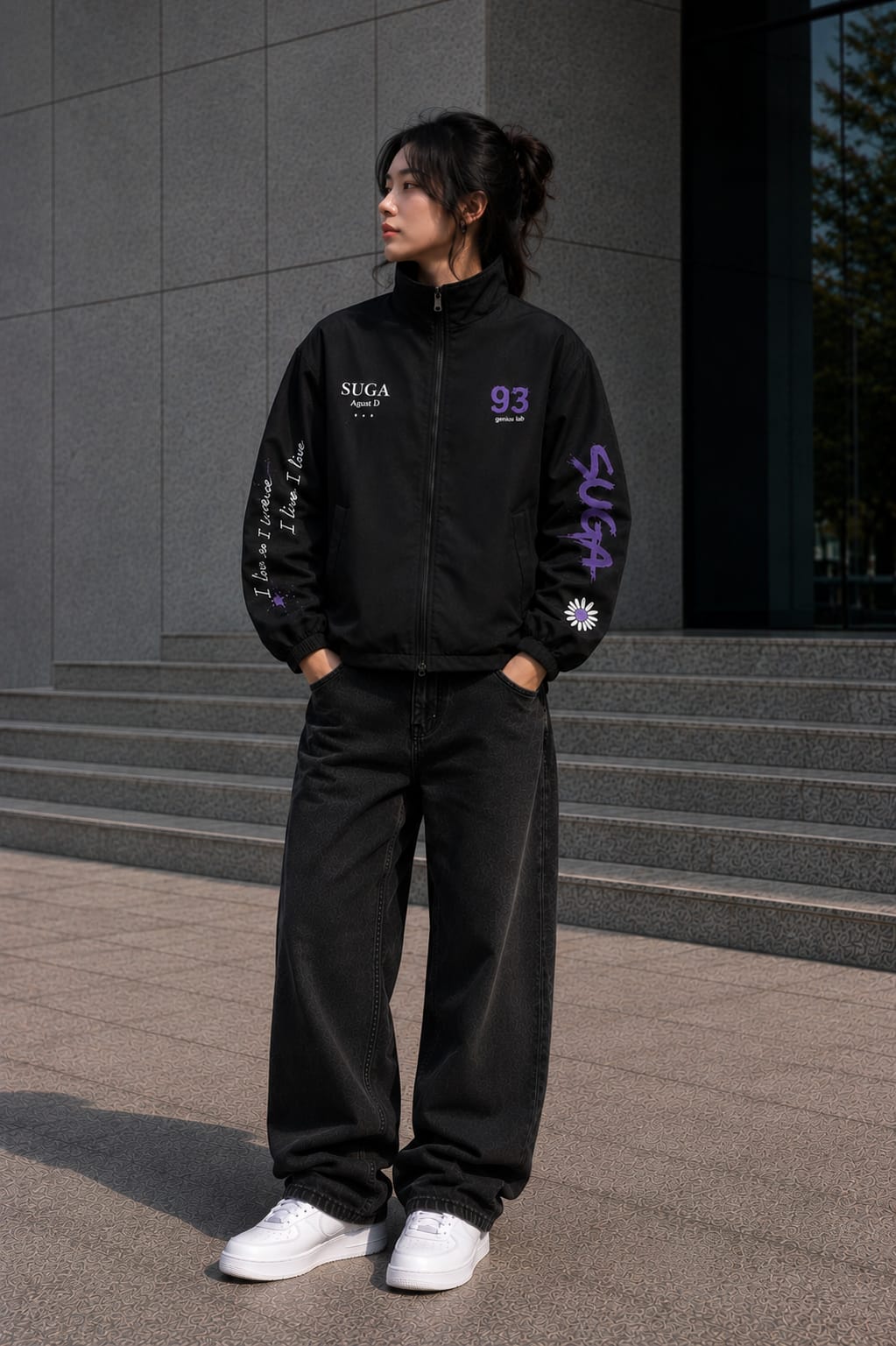 Suga Graphic Bomber Jacket