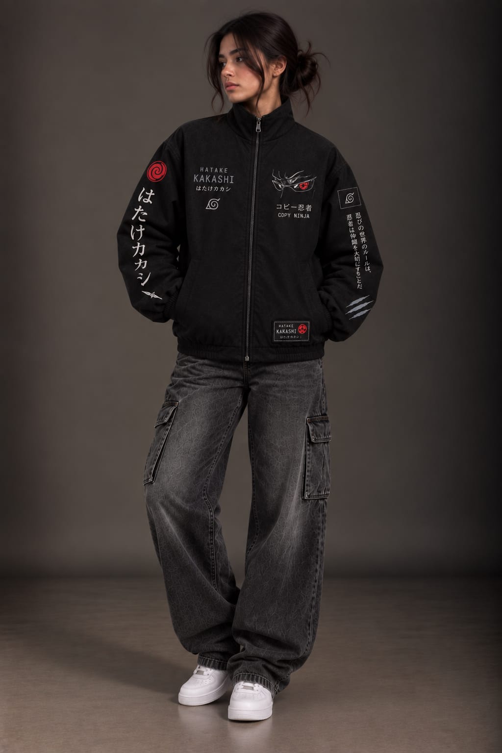 Kakashi Black Zipper Jacket