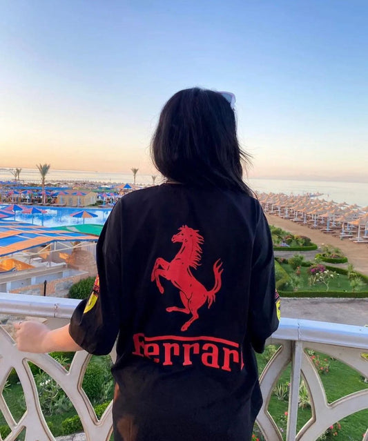 Ferrari oversized T-shirt stylish and Trendy | Kezual - Kezual