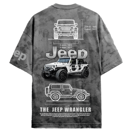Jeep Wrangler Grey Acid-Wash T-shirt