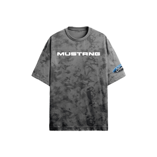 Ford Mustang Grey Acid-Wash T-Shirt