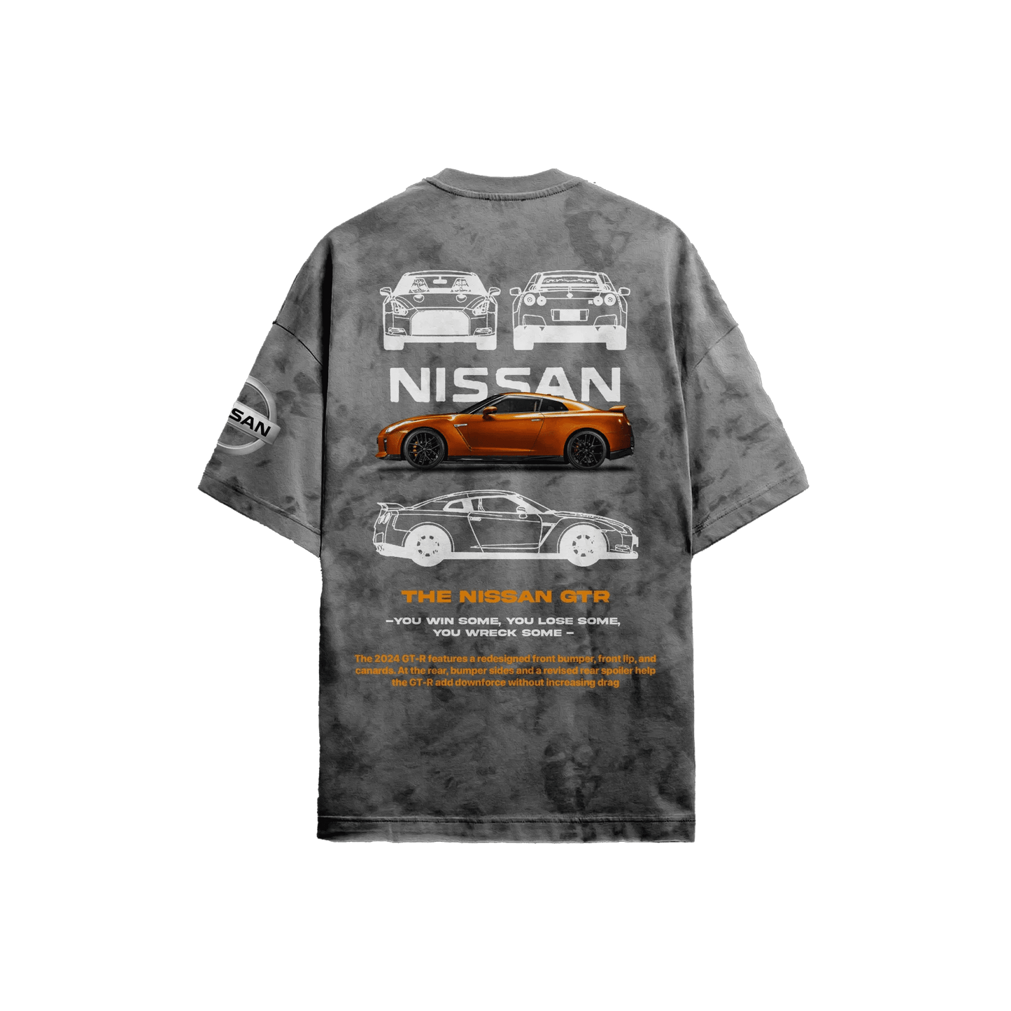 Nissan Grey Acid - Wash T-Shirt - Kezual