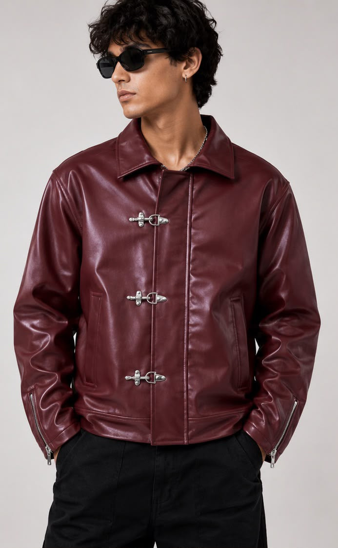 Chinese Style Premium Leather Jacket