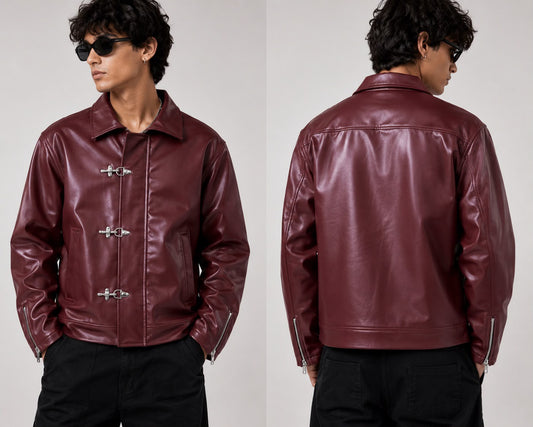 Chinese Style Premium Leather Jacket