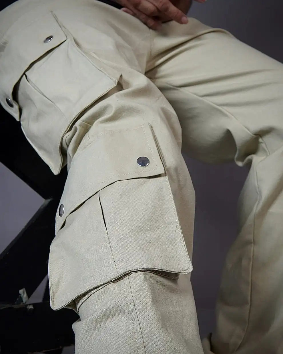 Beige Hustler Cargo Pants Kezual Styles