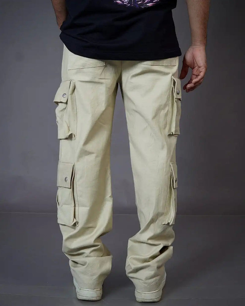 Beige Hustler Cargo Pants