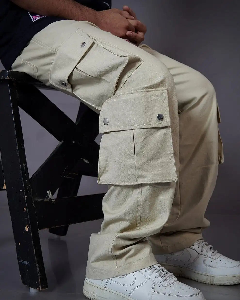 Beige Hustler Cargo Pants Kezual Styles