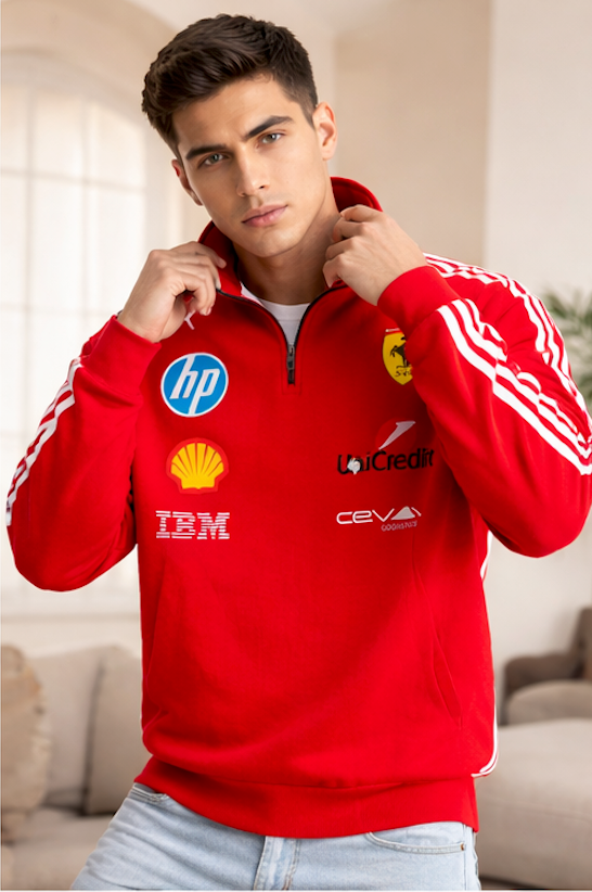 Scuderia Ferrari 2025 Zip Up Sweatshirt | KEZUAL