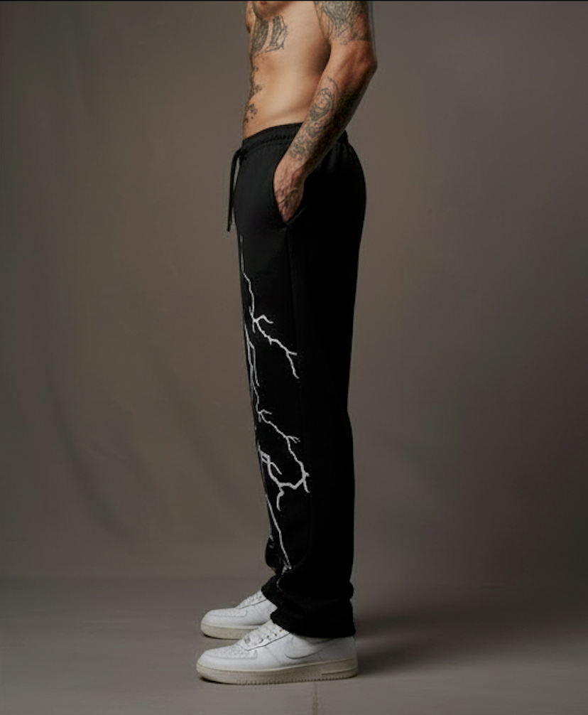 Thunder Straight Baggy Pants – Oversized Streetwear by Kezual