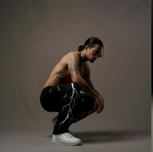 Thunder Straight Baggy Pants – Oversized Streetwear by Kezual