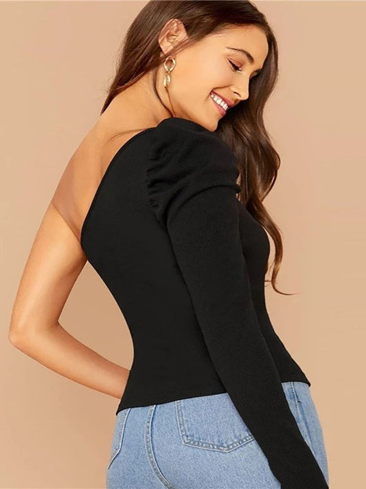 Sequinone Shoulder Dress