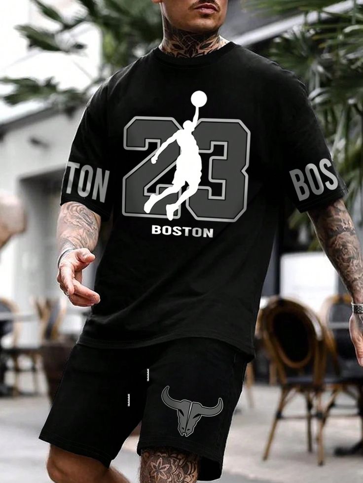 Boston 23 Co-ord Set – Streetwear Tee & Shorts