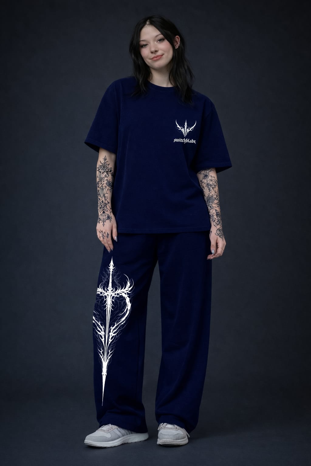 Switchblade Coord Set – Navy Gothic Streetwear