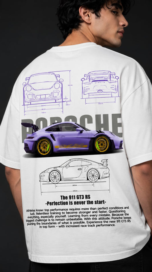 Porsche Purple GT3 White T-Shirt