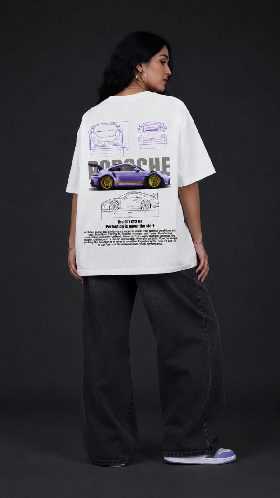Porsche Purple GT3 White T-Shirt