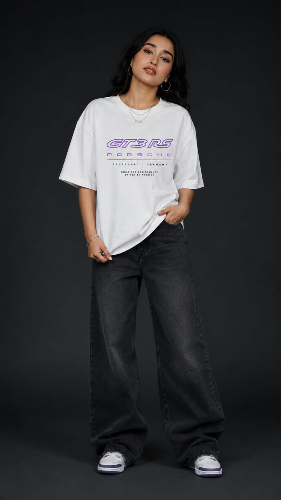 Porsche Purple GT3 White T-Shirt