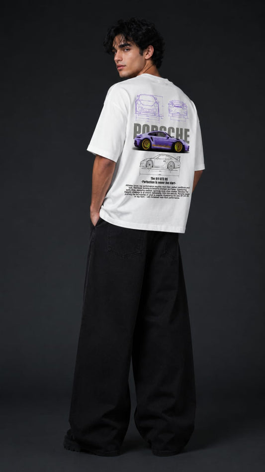 Porsche Purple GT3 White T-Shirt