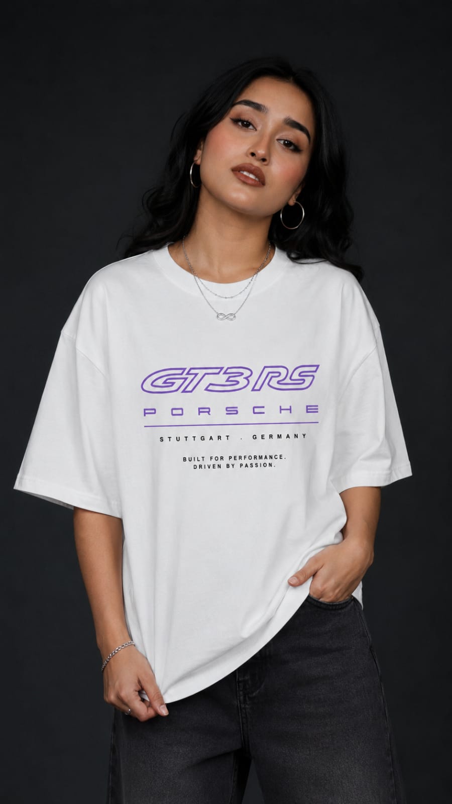 Porsche Purple GT3 White T-Shirt