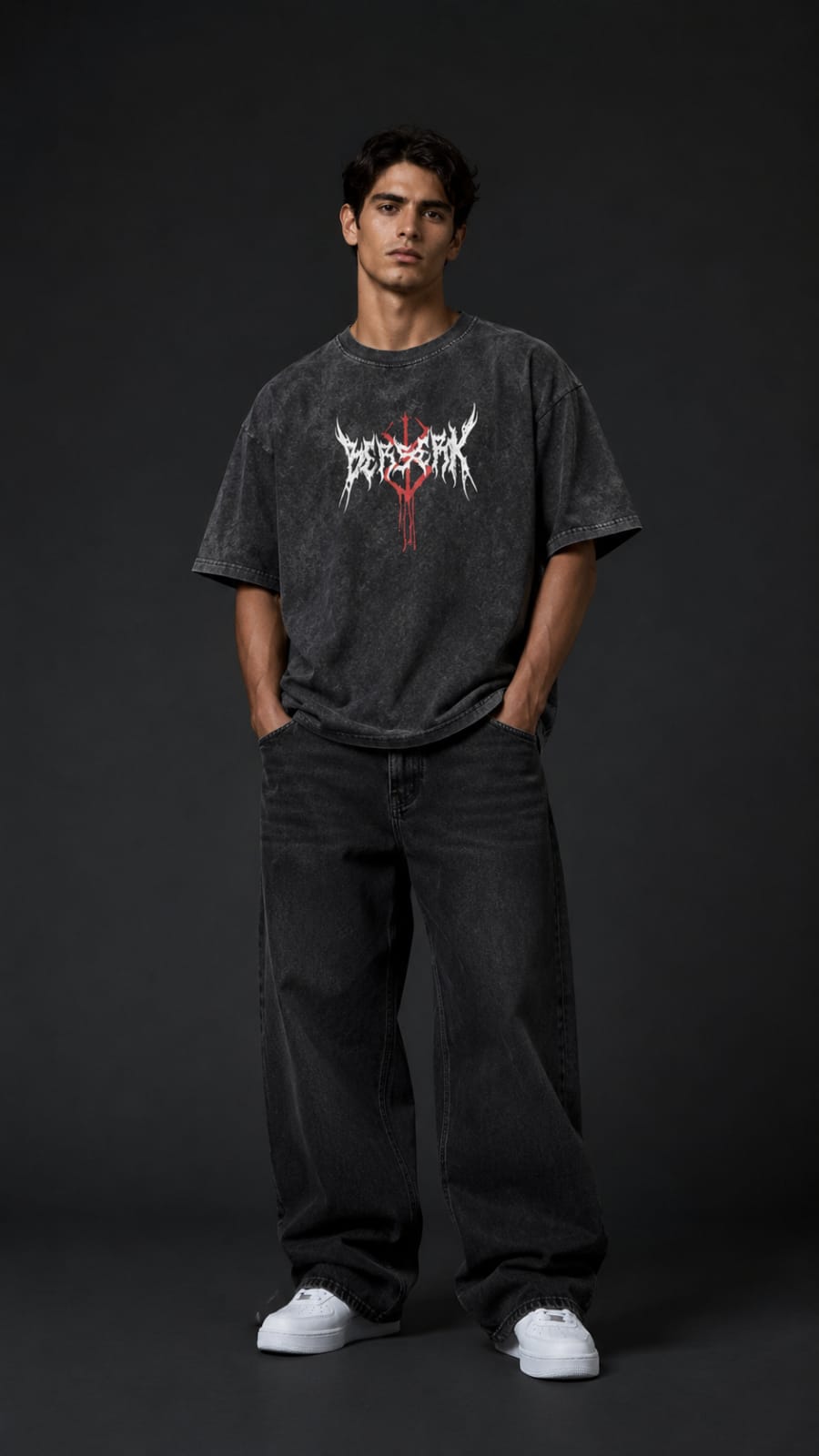Berserk Acid Wash Black Tshirt