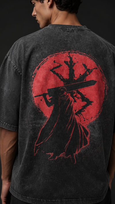 Berserk Acid Wash Black Tshirt