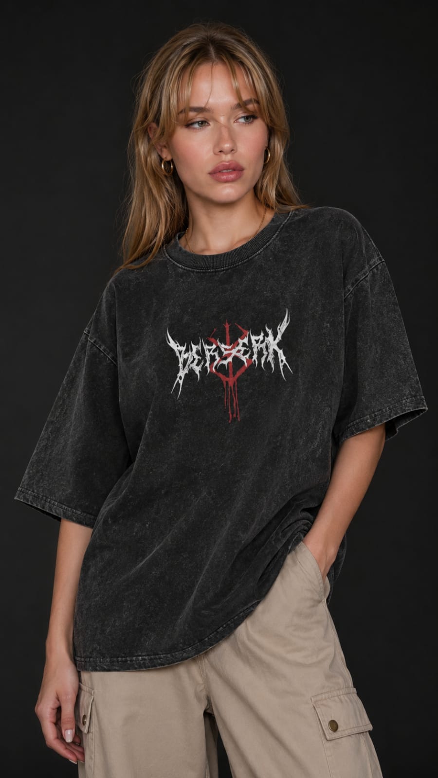Berserk Acid Wash Black Tshirt