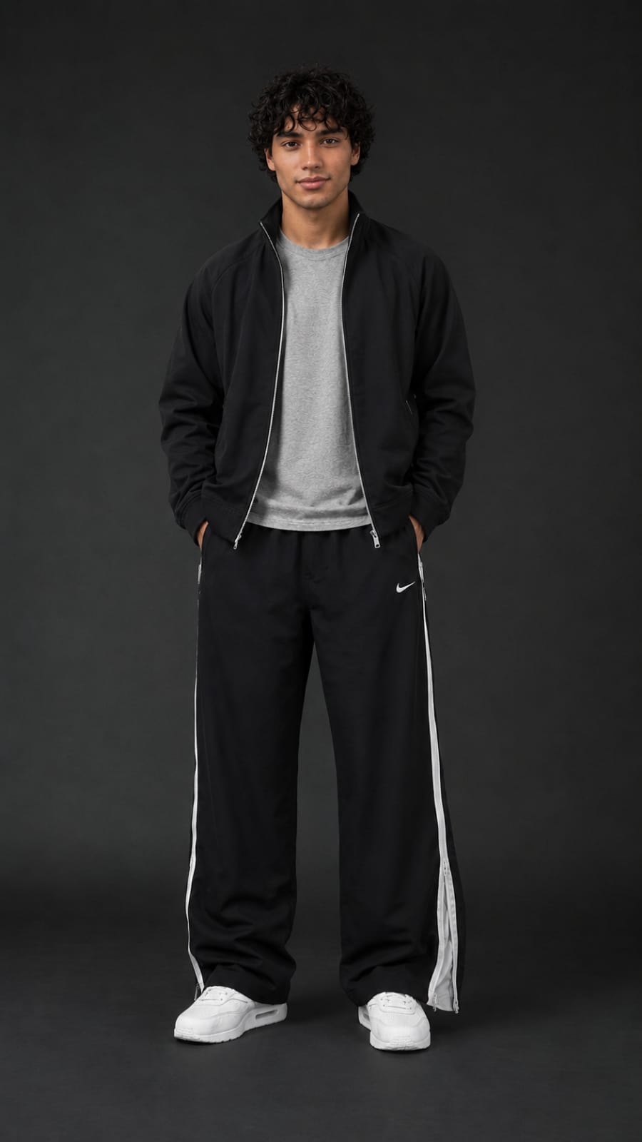 Black Zipper Nike Jogger Pants | Kezual