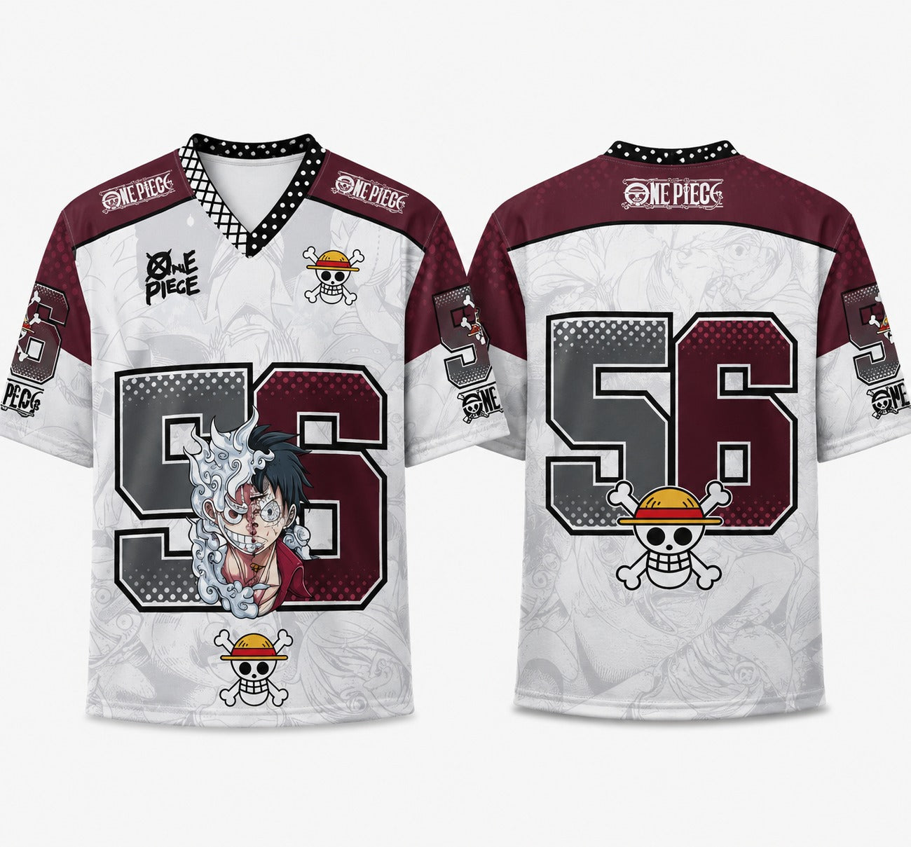 Gear 5 Luffy 56 Premium Oversized Anime Jersey