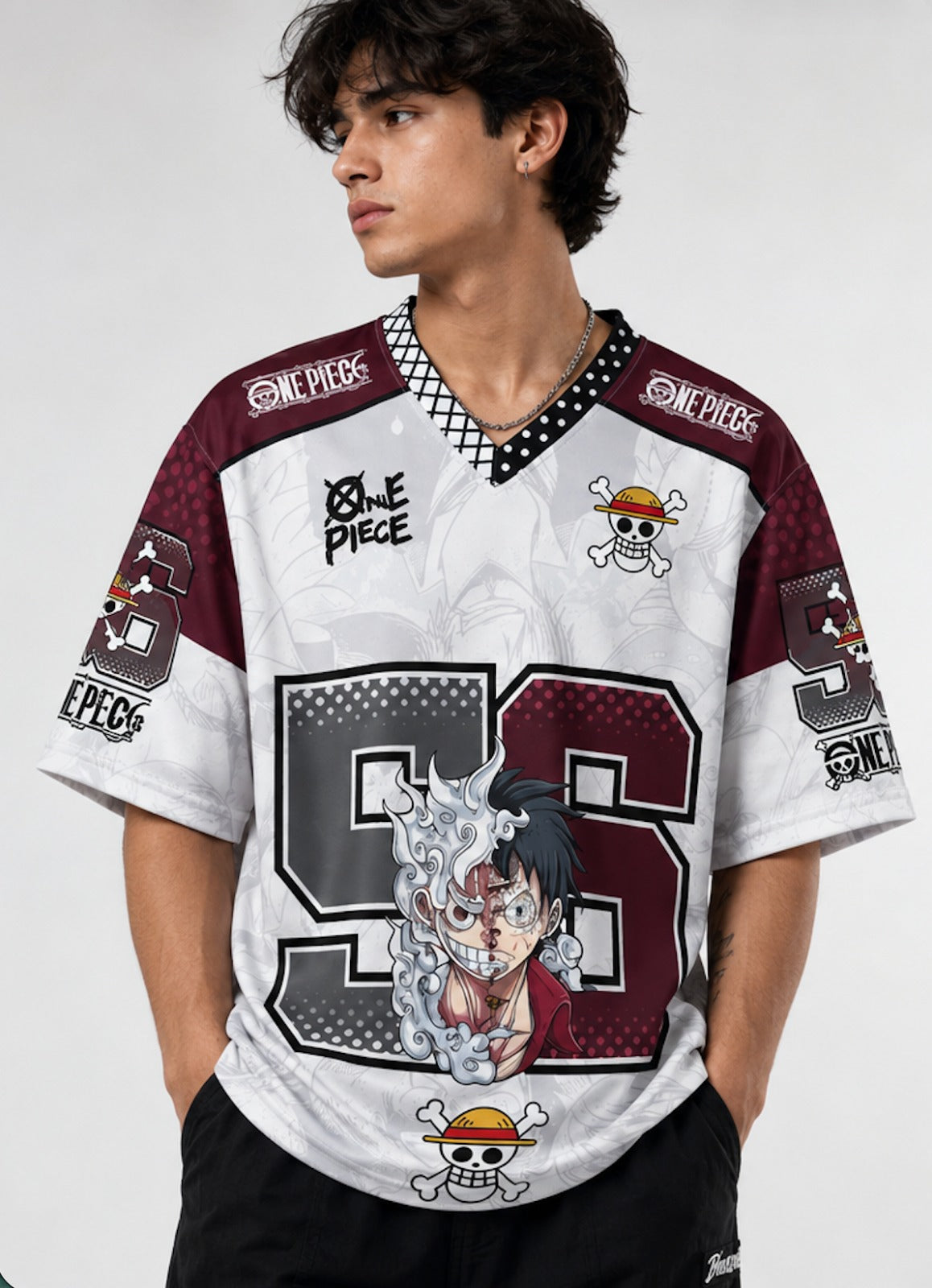 Gear 5 Luffy 56 Premium Oversized Anime Jersey