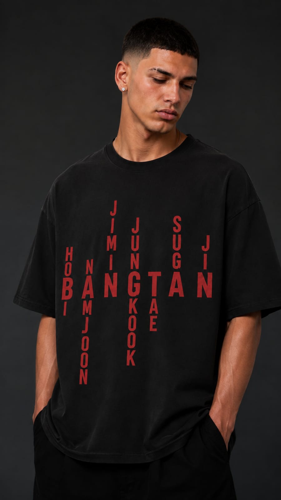 Min Yoongi Shadow Oversized T-Shirt