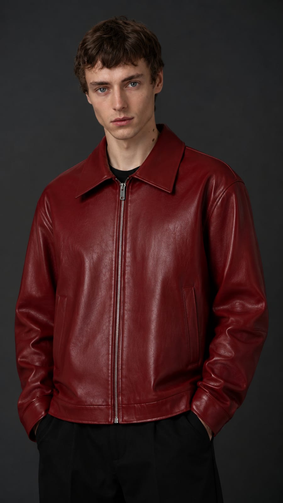 Red Leather Jacket – Premium Streetwear