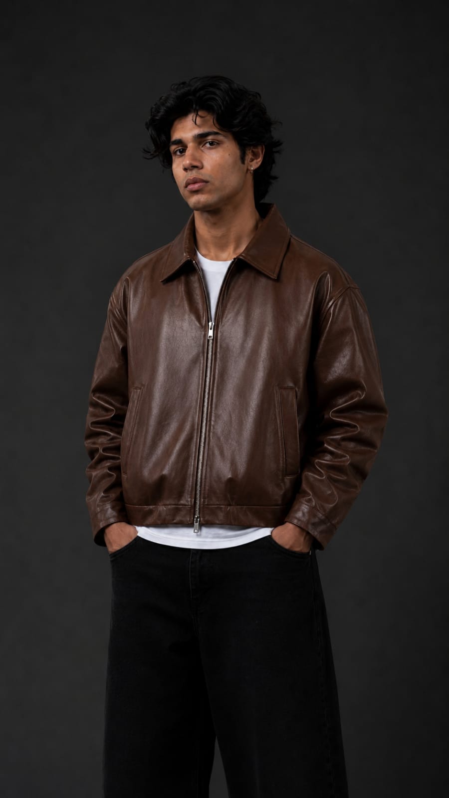 Brown Leather Jacket – Premium Streetwear