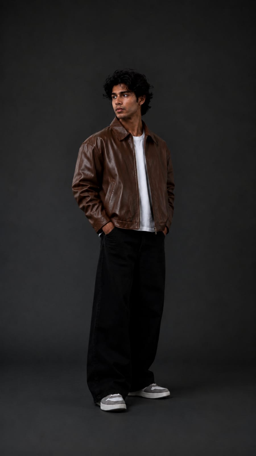 Brown Leather Jacket – Premium Streetwear