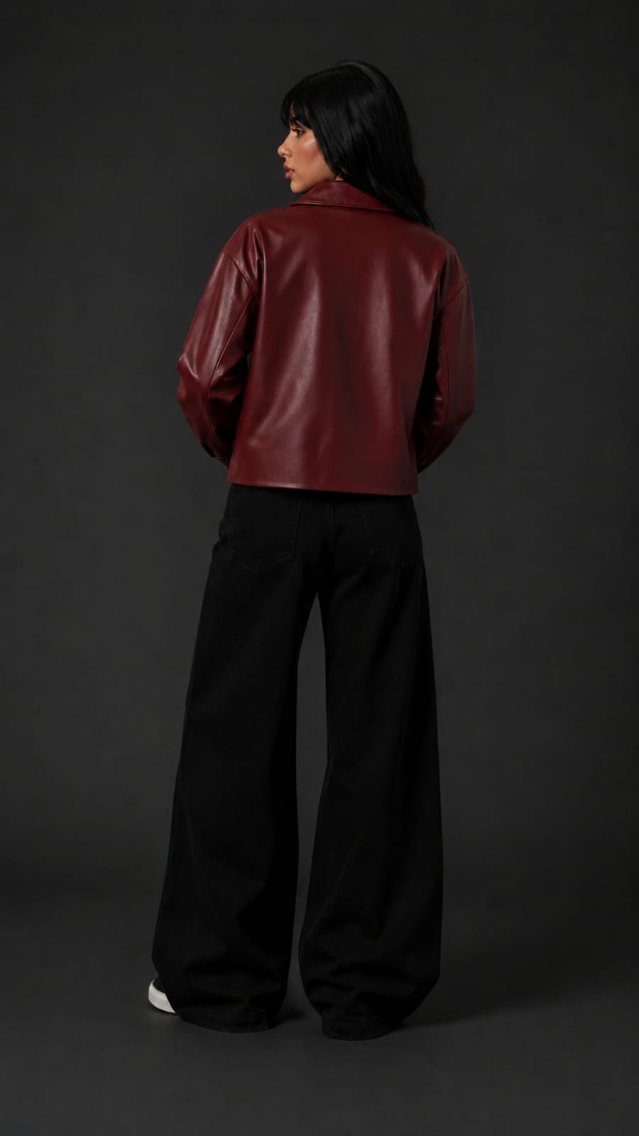 Maroon Leather Jacket – Premium Streetwear