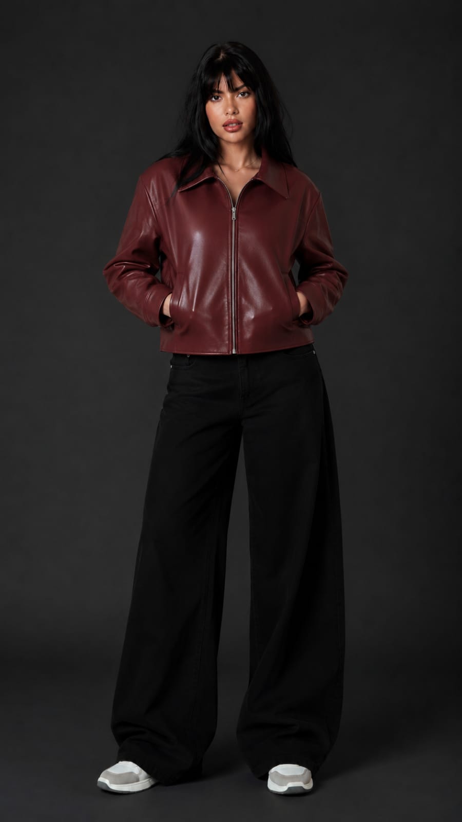 Maroon Leather Jacket – Premium Streetwear