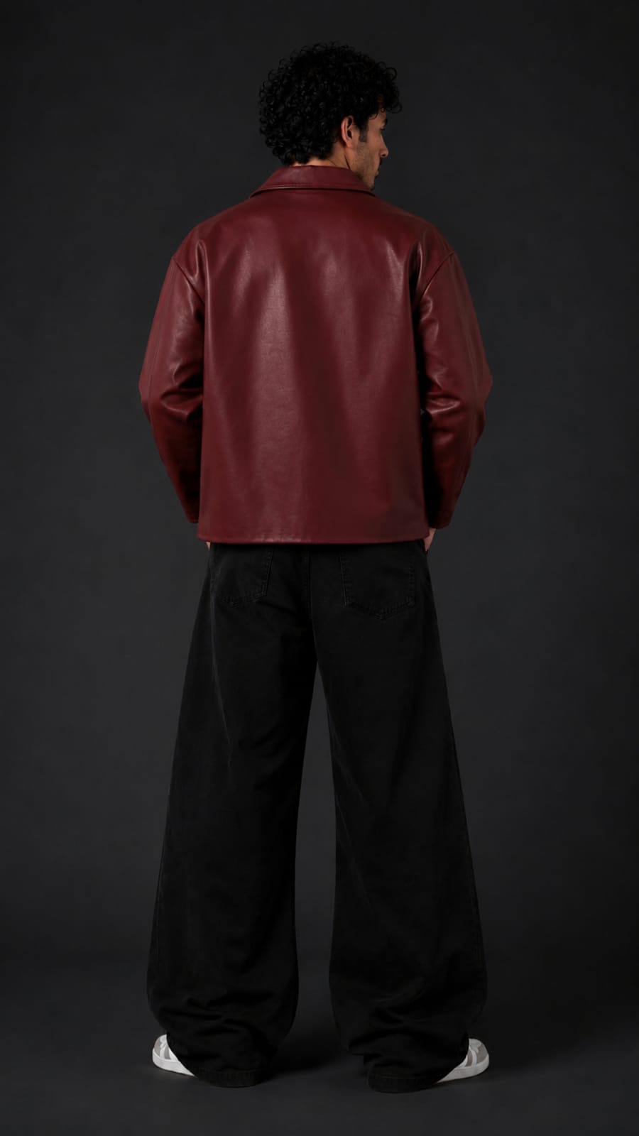 Maroon Leather Jacket – Premium Streetwear
