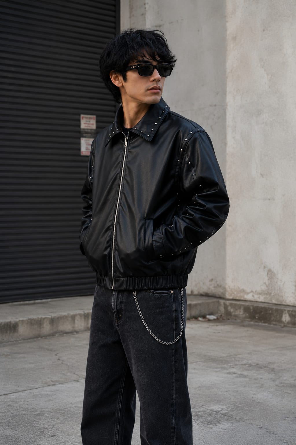 Kezual Studded Leather Jacket – Premium Streetwear