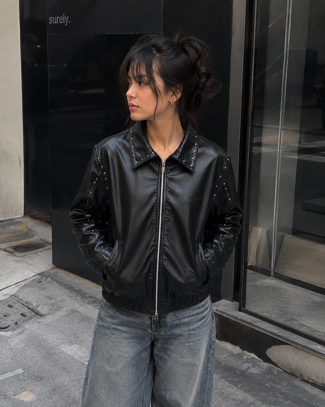 Kezual Studded Leather Jacket – Premium Streetwear