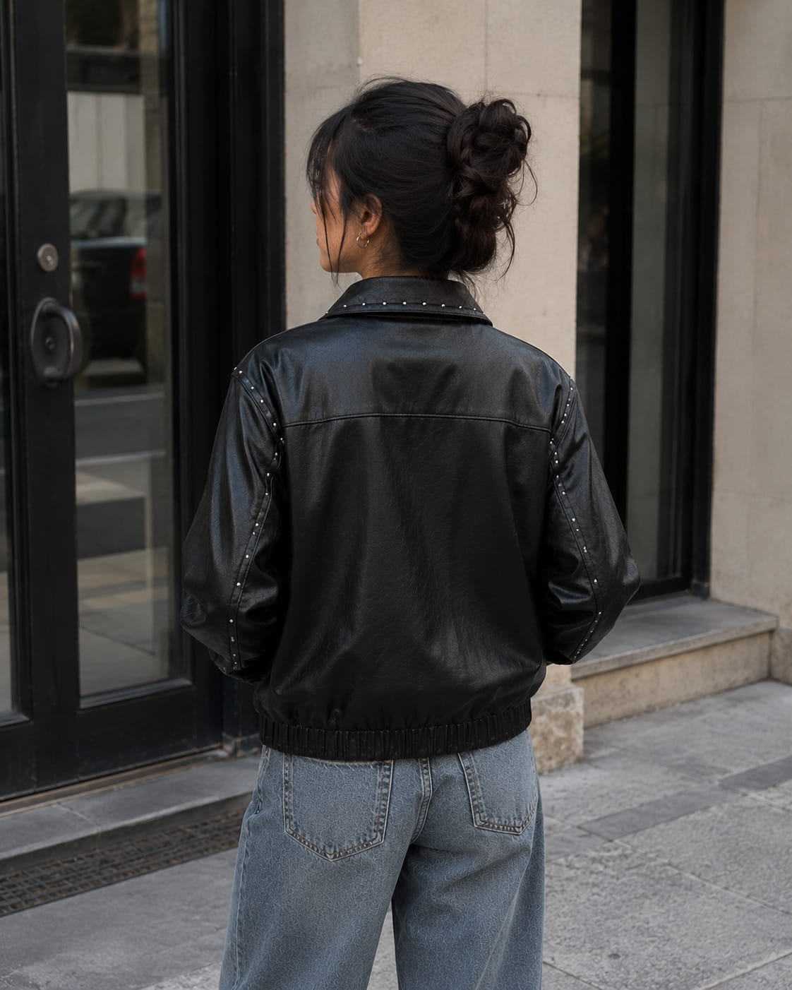 Kezual Studded Leather Jacket – Premium Streetwear