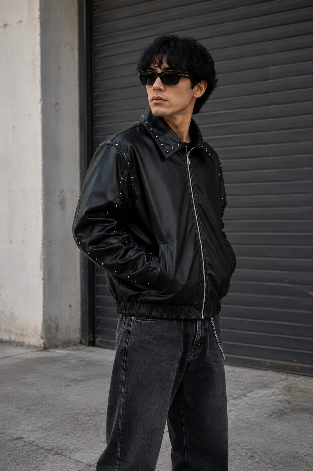 Kezual Studded Leather Jacket – Premium Streetwear