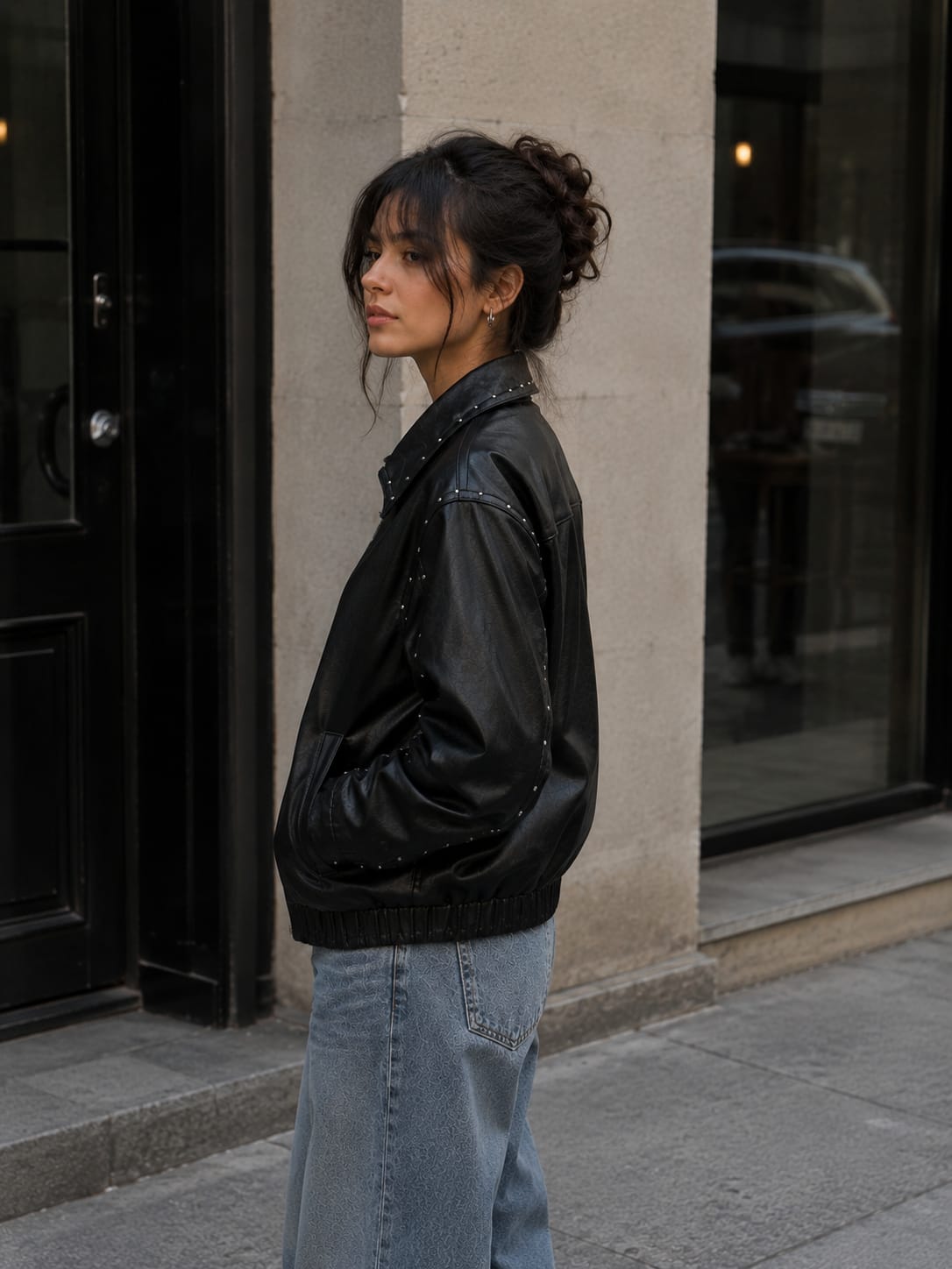 Kezual Studded Leather Jacket – Premium Streetwear
