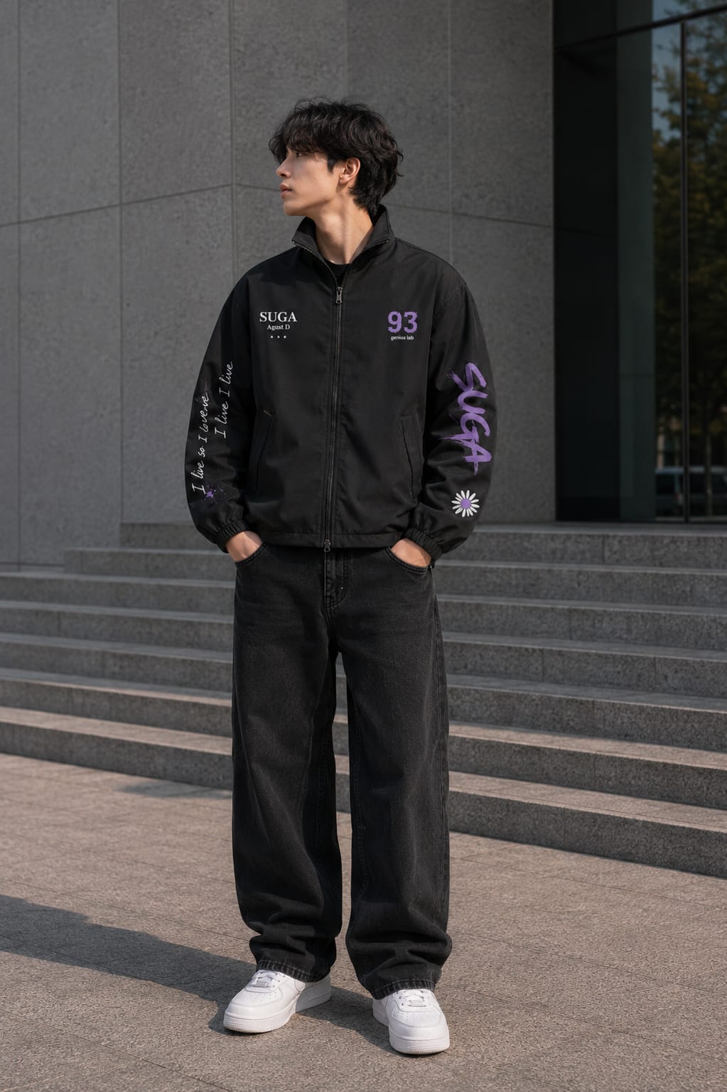 Suga Graphic Bomber Jacket