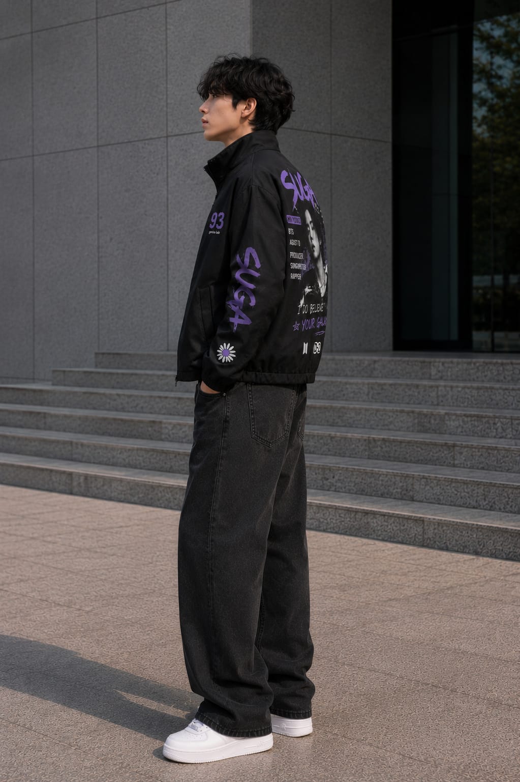 Suga Graphic Bomber Jacket