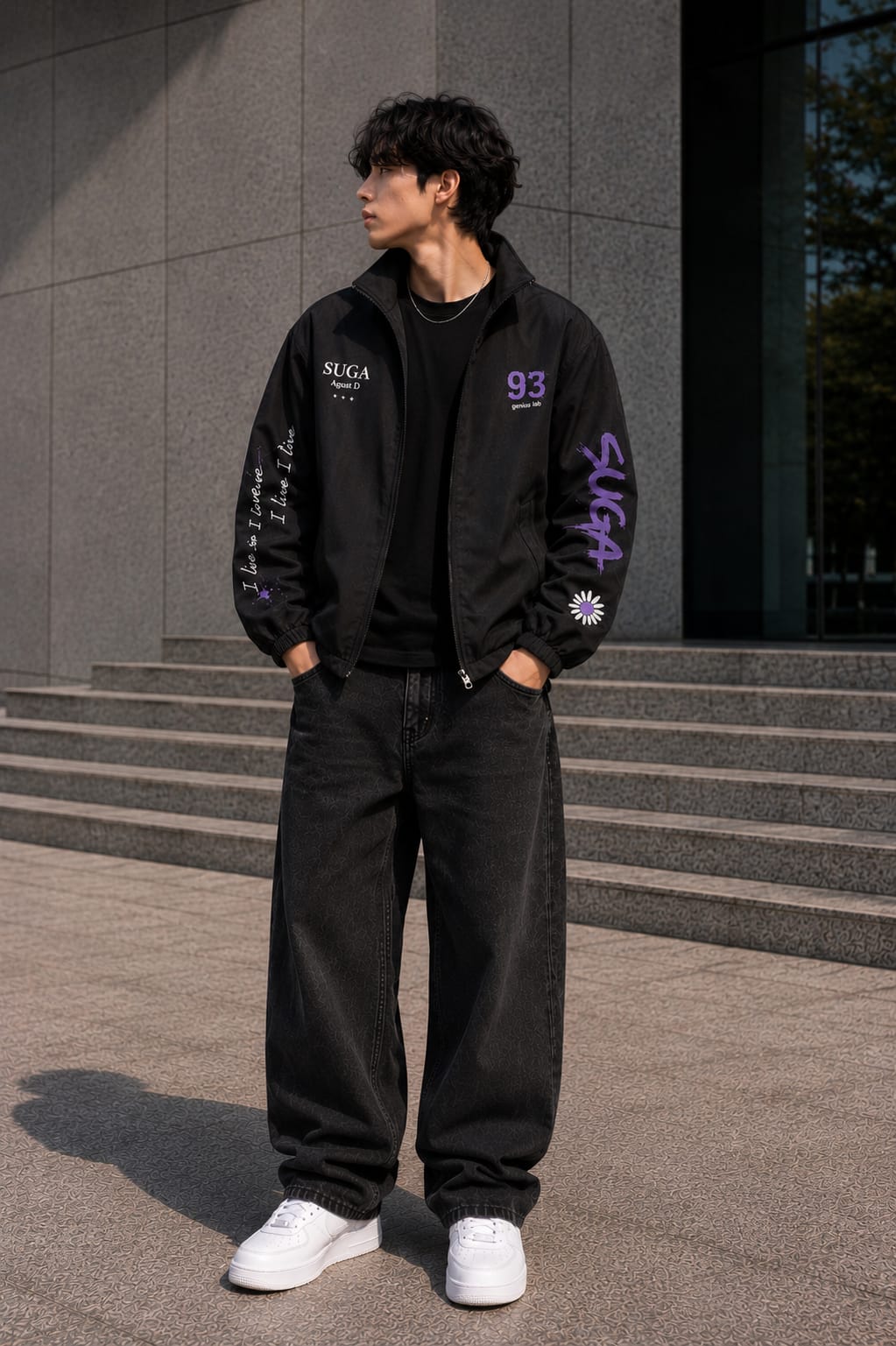 Suga Graphic Bomber Jacket