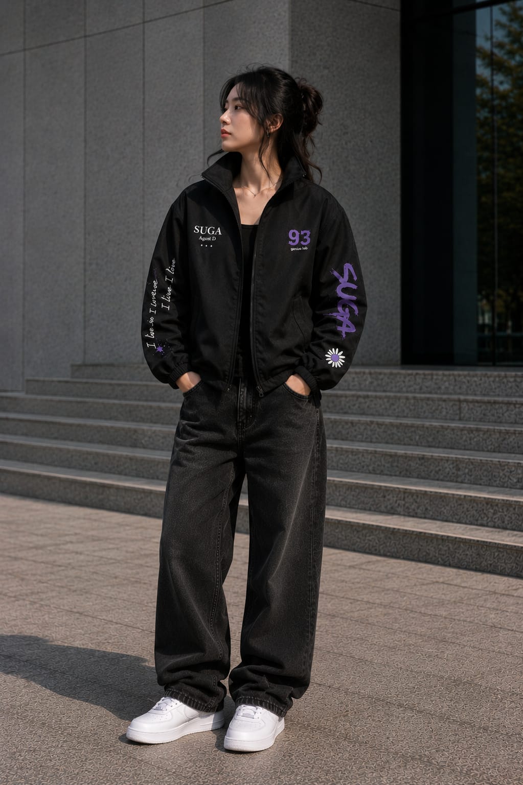 Suga Graphic Bomber Jacket