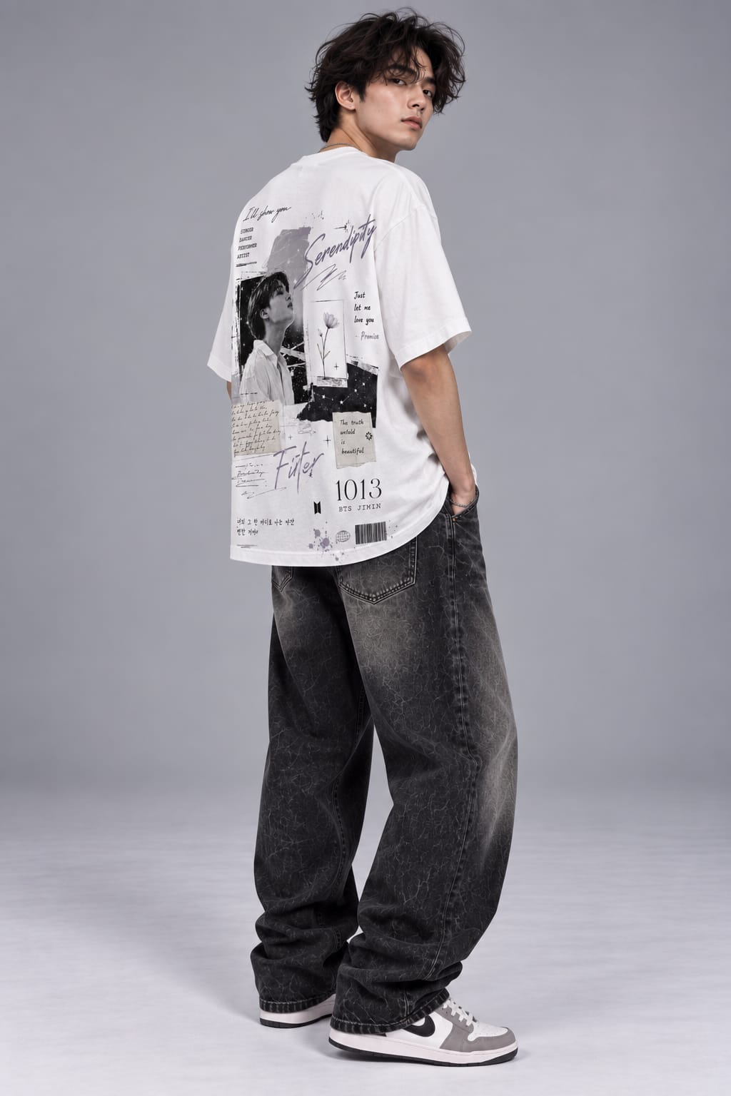 Serendipity – Jimin Inspired White Tee