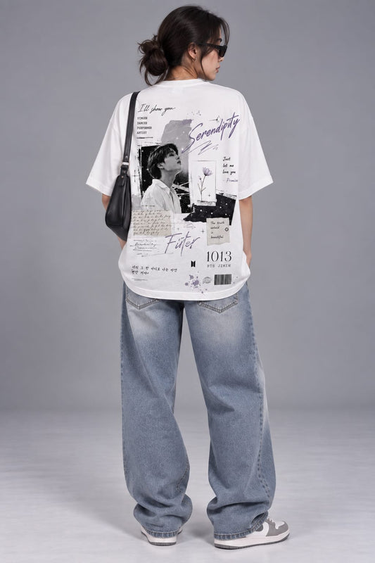 Serendipity – Jimin Inspired White Tee